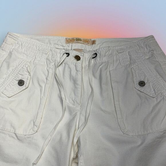 J CREW Women’s 12 White Cotton Capri Pant - Picture 1 of 3